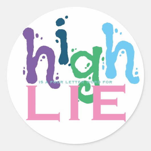 sticker with a message for sobriety  ラウンドシール (正面)