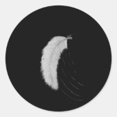 Sticker with feather ラウンドシール (正面)