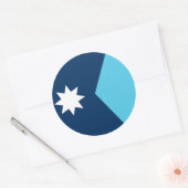 Sticker with Flag of Minnesota, USA ラウンドシール (封筒)