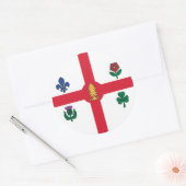Sticker with Flag of Montreal, Canada ラウンドシール (封筒)