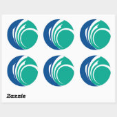 Sticker with Flag of Ottawa, Canada ラウンドシール (シート)