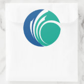 Sticker with Flag of Ottawa, Canada ラウンドシール (バッグ)