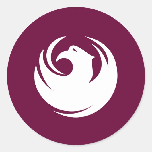 Sticker with Flag of Phoenix City, Arizona ラウンドシール (正面)