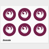 Sticker with Flag of Phoenix City, Arizona ラウンドシール (シート)