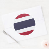 Sticker with Flag of Thailand ラウンドシール (封筒)