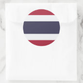 Sticker with Flag of Thailand ラウンドシール (バッグ)