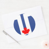 Sticker with Flag of Toronto, Canada ラウンドシール (封筒)
