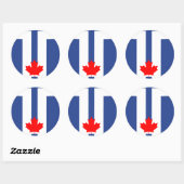 Sticker with Flag of Toronto, Canada ラウンドシール (シート)