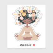 Sticker  Yoga Sukhasana Sérénité et Équilibre シール (シート)
