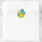 Stickerbogen Duck with Deafflag ラウンドシール (バッグ)