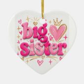 StickerCute Big Sister Sticker – Adorable Gift for セラミックオーナメント (正面)