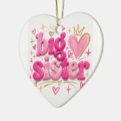StickerCute Big Sister Sticker – Adorable Gift for セラミックオーナメント (左)