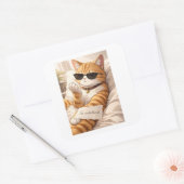 StickerFAFO – So Unbothered Cat スクエアシール (封筒)