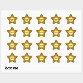 STICKERSかわいい保安官バッジテンプレート領域 星シール (シート)