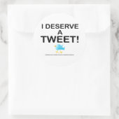 Stickers – ツイートに値する ラウンドシール (バッグ)