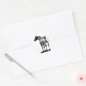 STICKERS- – ヒョウ・アパロサ ラウンドシール (封筒)