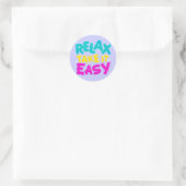 STICKERS「リラックスeasyt」 ラウンドシール (バッグ)