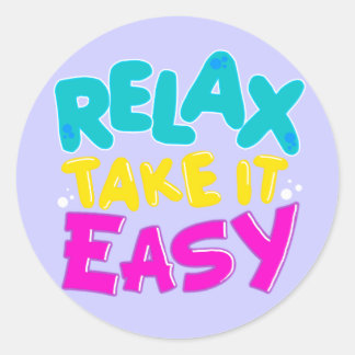 STICKERS「リラックスeasyt」 ラウンドシール