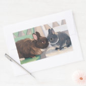 Stickers Available Sheets or Rolls Aval 2 sizes  長方形シール (封筒)