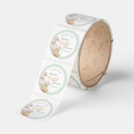 Stickers Baby Shower Mother Goose and Gosling. ラウンドシール