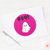 Stickers Boo halloween party ラウンドシール (封筒)
