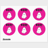 Stickers Boo halloween party ラウンドシール (シート)