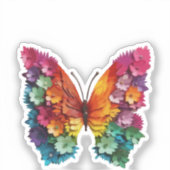 STICKERS Butterfly Flowery シール (正面)