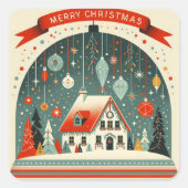 Stickers carrés de Noël スクエアシール (正面)