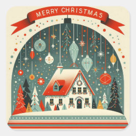 Stickers carrés de Noël スクエアシール