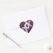 Stickers "Cœur de Violettes" – Autocollant Floral ハートシール (封筒)