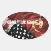 Stickers Cold War Veterans 楕円形シール (正面)