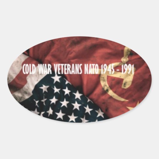 Stickers Cold War Veterans 楕円形シール (正面)