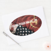Stickers Cold War Veterans 楕円形シール (封筒)