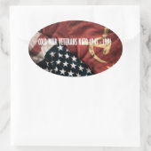 Stickers Cold War Veterans 楕円形シール (バッグ)
