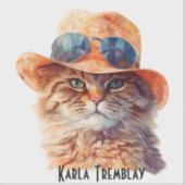 Stickers contours vinyle Chat- Création Digitale シール (正面)