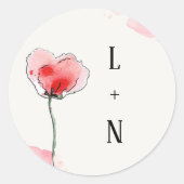 Stickers "Coquelicots" ラウンドシール (正面)
