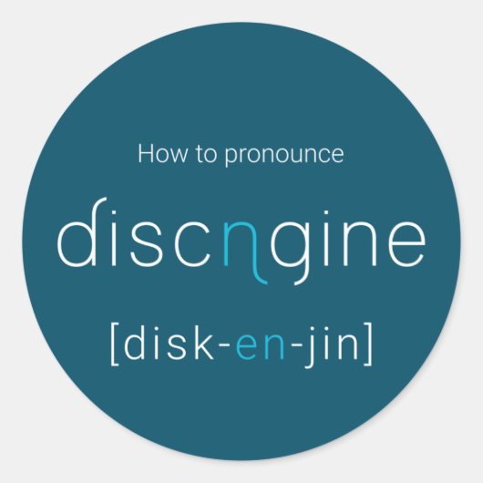 Stickers Disk-En-Jin ラウンドシール (正面)