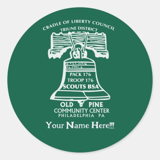 Stickers -Forest Green (Personalized)  ラウンドシール (正面)