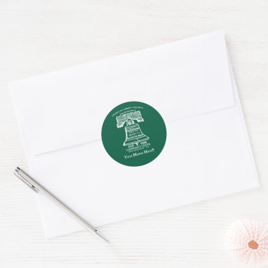 Stickers -Forest Green (Personalized)  ラウンドシール (封筒)