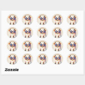 Stickers Happy Monster Valentine's Day Kids School ラウンドシール (シート)