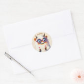 Stickers Happy Monster Valentine's Day Kids School ラウンドシール (封筒)