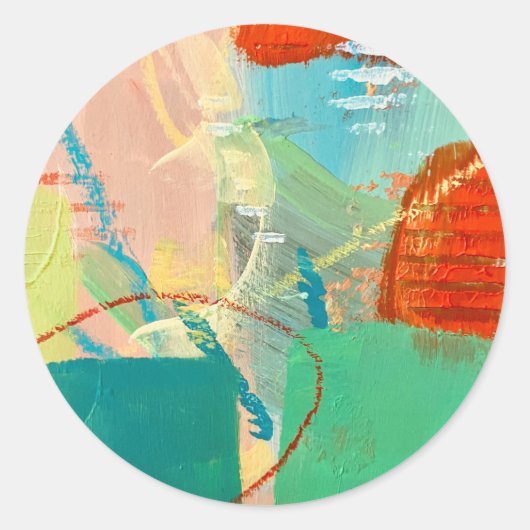 Stickers in Playgroundデザイン ラウンドシール (正面)