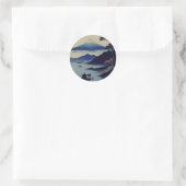 Stickers - Lake, Pine and Mountain - Japan ラウンドシール (バッグ)