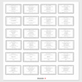 Stickers marque place Mariage シール (シート)