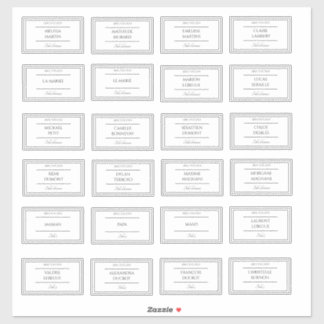 Stickers marque place Mariage シール