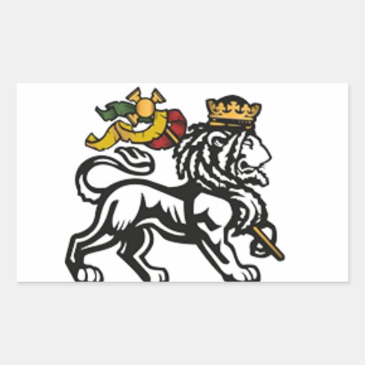 stickers Massive Yard White Lion 2018 長方形シール (正面)