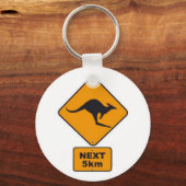 stickers_panneau_australee_kangourou_road_sign_024 キーホルダー (正面)