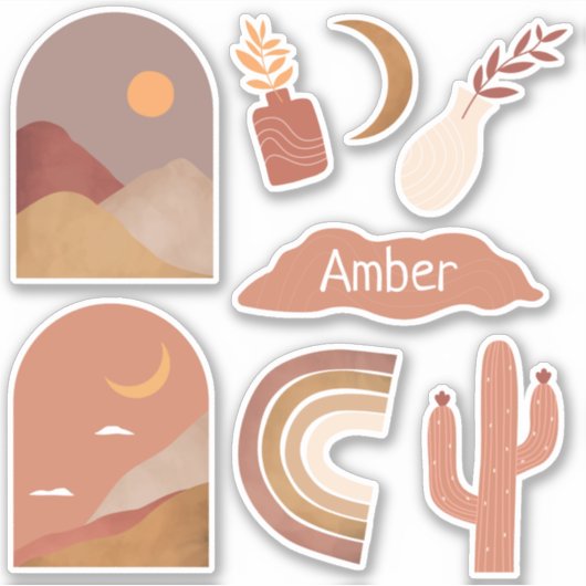 Stickers personnalisés - Terracotta シール (正面)