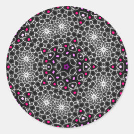 Stickers psychédélique kaleidoscope ラウンドシール