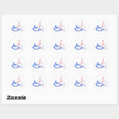 Stickers Ronde Handicap invisible / Visible  ラウンドシール (シート)